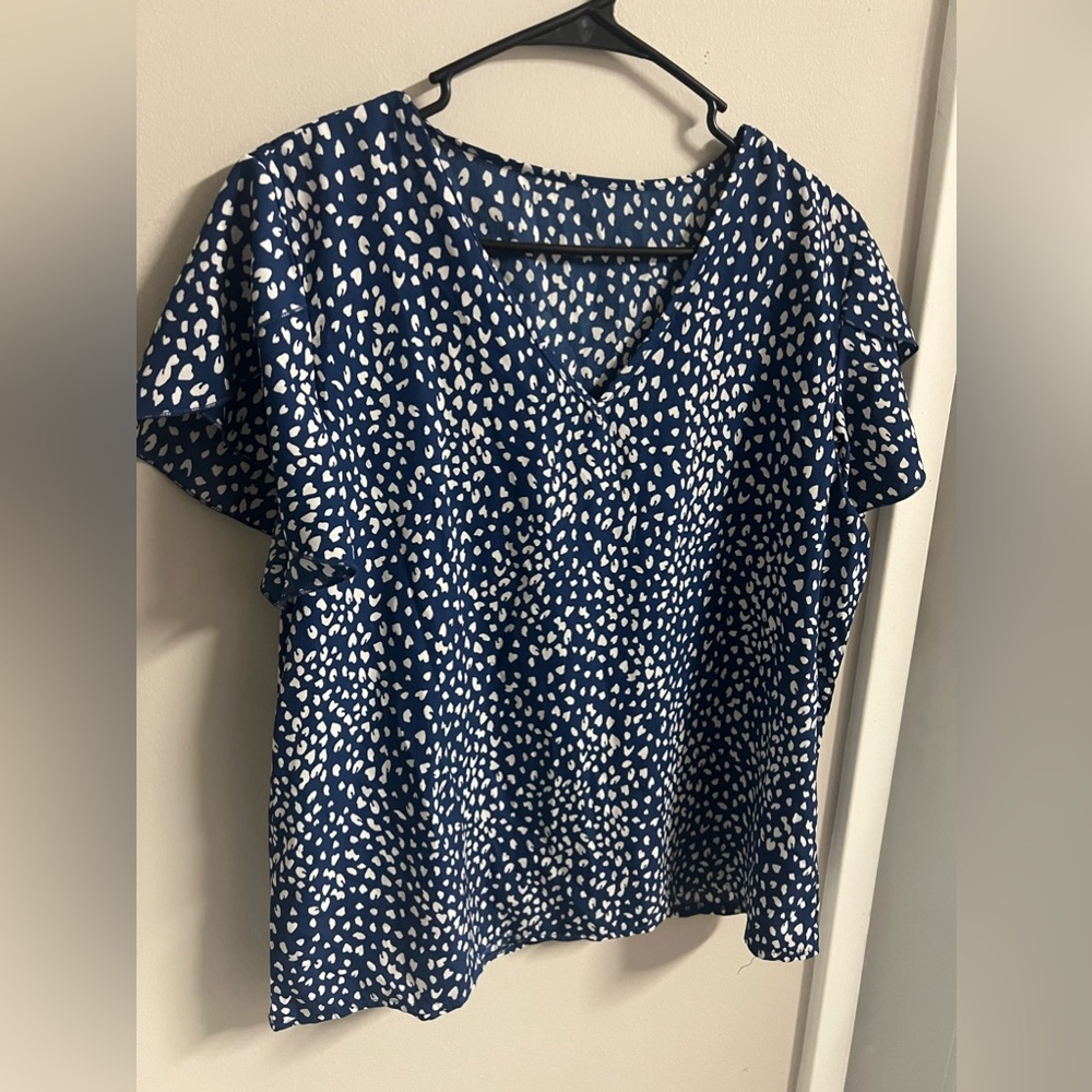Large blue and white Blouse